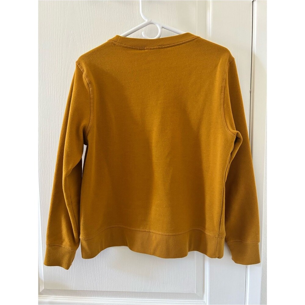 Amazon Essentials Mustard Yellow Crewneck Sweatshirt Fitted Medium - Picture 2 of 4